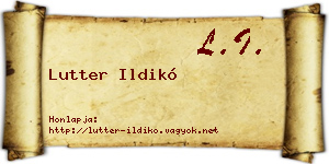 Lutter Ildikó névjegykártya